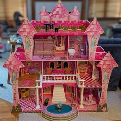 KidKraft Barbie Princess Far Far Away Dollhouse With Furniture