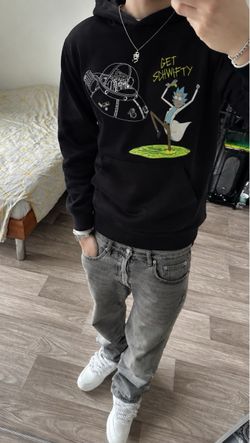 Rick and Morty Graphic "Get Schwifty" Graphic Hoodie – Fair Condition - Men’s Size M
