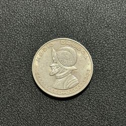 Silver 1961 Panama 1/2 Balboa 