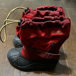 Columbia Snow Boots Boys Size 3 Red