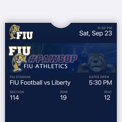 Two Tickets For Fiu And Liberty Today