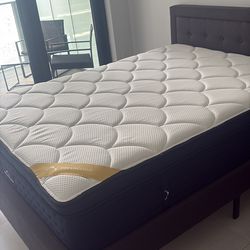 Brand new matress  + frame - pick up at brickell