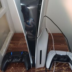 Ps5 Pro Slim With Two Dual Sense Controllers 