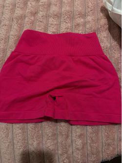 Pink gym shorts