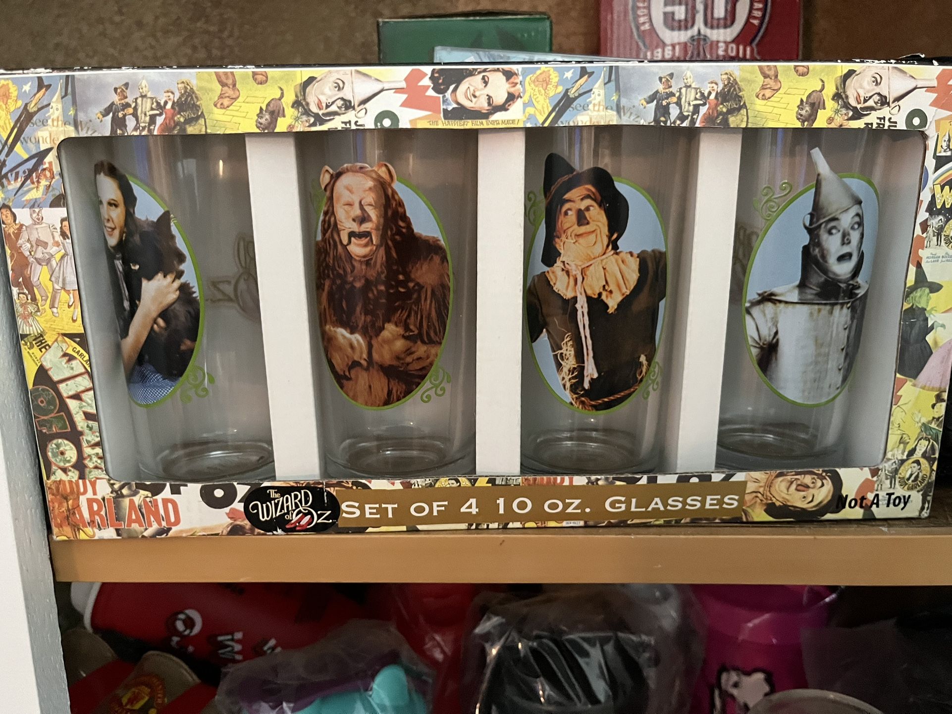 Wizard Of Oz Glass Set New