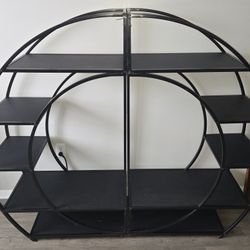 Circular Black Shelving Unit