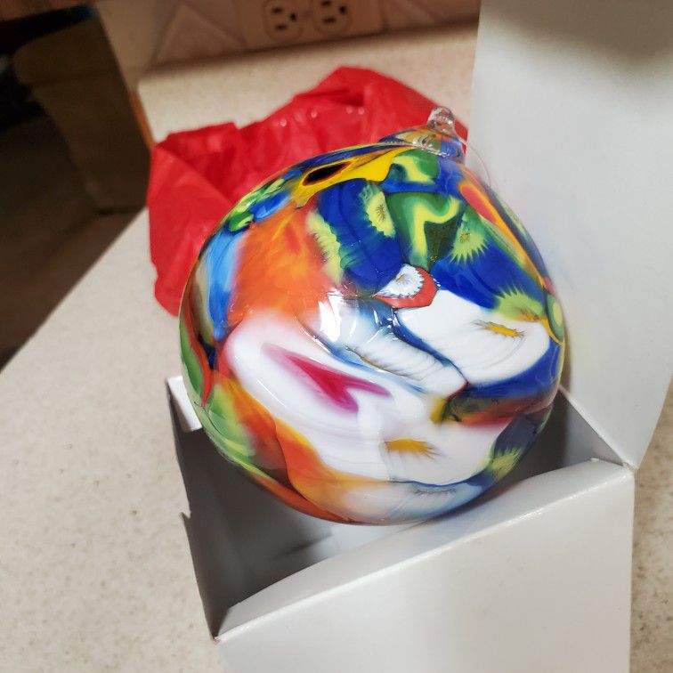 Art Glass Multi Colored Globe/Ornament