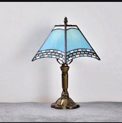 New in the box Orinova Tiffany Table Lamp Stained Glass Bedside Lampshade for Living Room Bedroom Traditional Desk Light (E418)