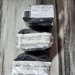 Lot of 6 Bell 16"x 1.75"-2.25" Bicycle Inner Tube Best For Kids BMX Bikes.

1006735
UPC 09351

Brand new, factory sealed.  Never opened or used