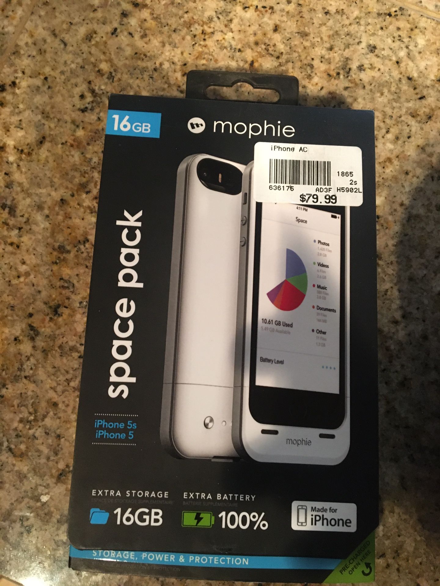 iPhone 5s Mophie Space Pack Case