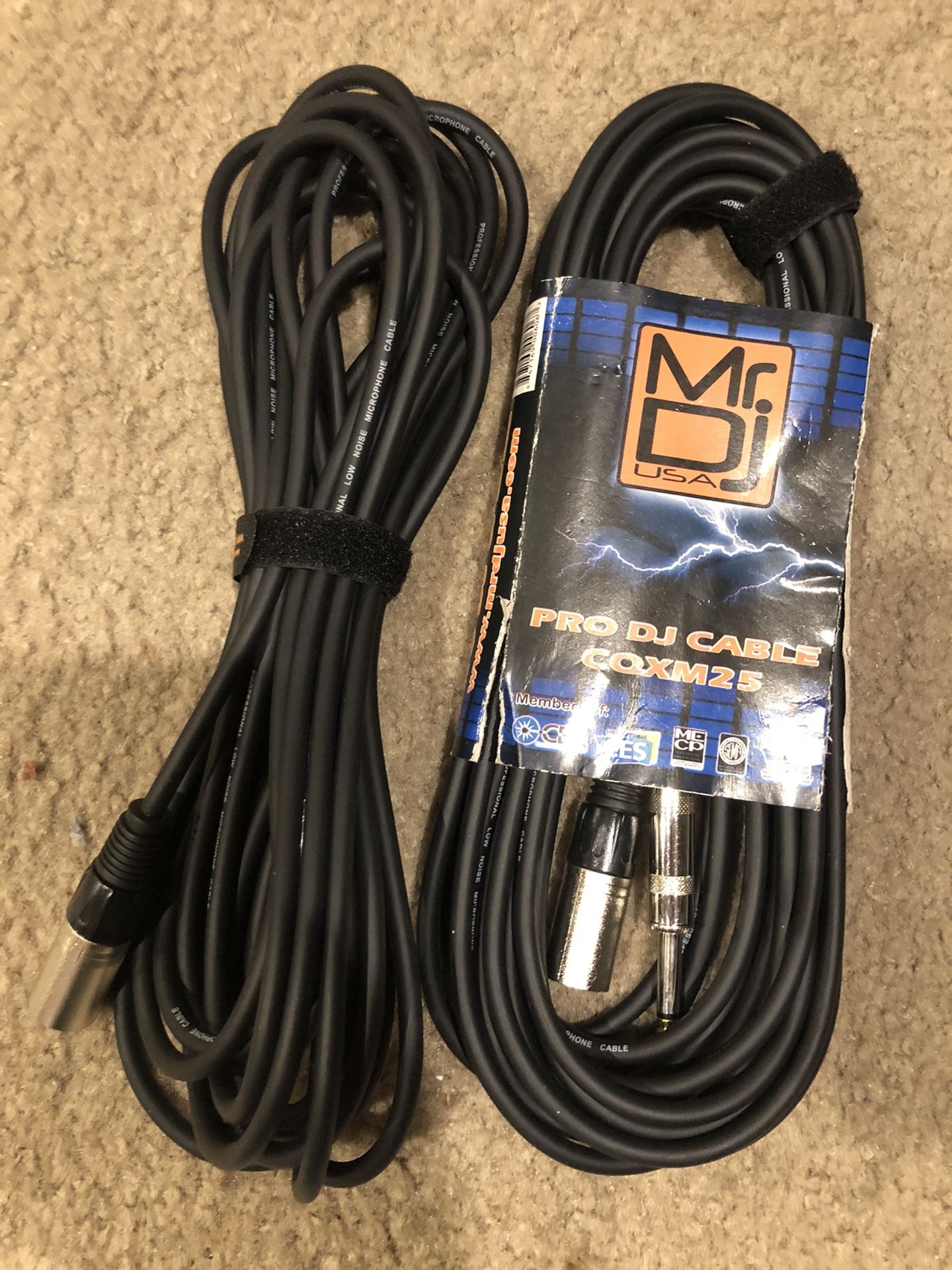 1/4” M to XLR (M) 25 Ft. Cable