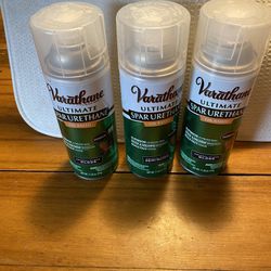 (3) Varathane Ultimate  Ext. Oil Base 11oz. Spray Cans, Never Used (Spar) Orig. $14.00 Each Will Sell All Three For $25.00 Emmaus Area