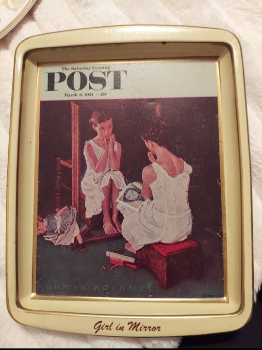 Girl In The Mirror Tin Tray