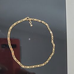 14k Real Gold Hearts Anklet, Never Used, Price Firm