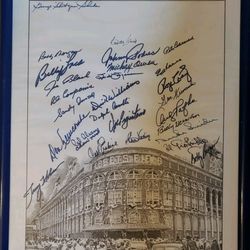 Brooklyn Dodgers Signed Lithograph. 20+ Signiatures