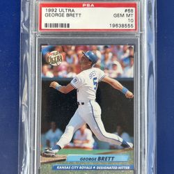 1992 Fleer Ultra George Brett Baseball Card Graded PSA 10