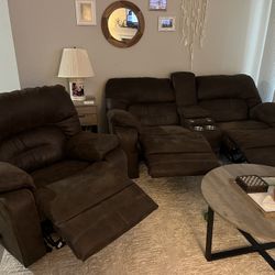 Electric Loveseat and Recliner