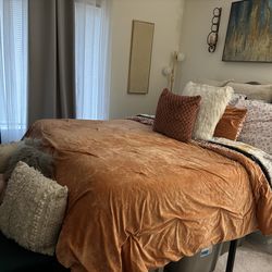 Queen mattress with frame