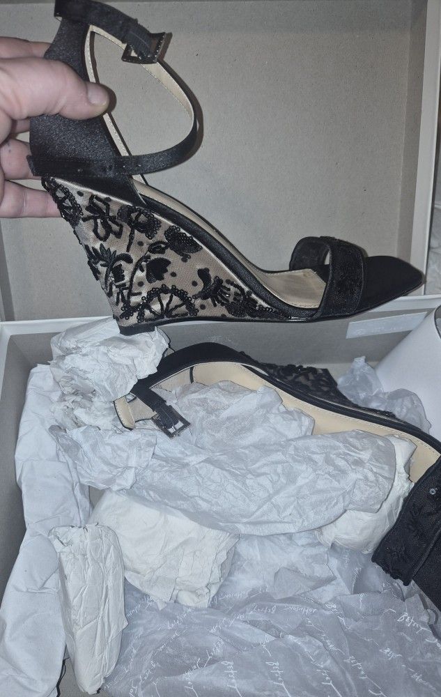 Wedge Heel Dress Blue By Betsey Johnson