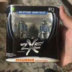 Sylvania SilverStar zXe H13 (9008) Headlight Bulbs – Bright White HID Look – 2 Pack (New
