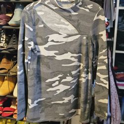Bibi Camo Cut Out Top
