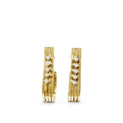 Vintage yellow gold and diamond Earings