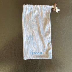 Fossil Microfiber Sunglasses Glasses Soft Pouch Cleaning Drawstring Bag Case EUc