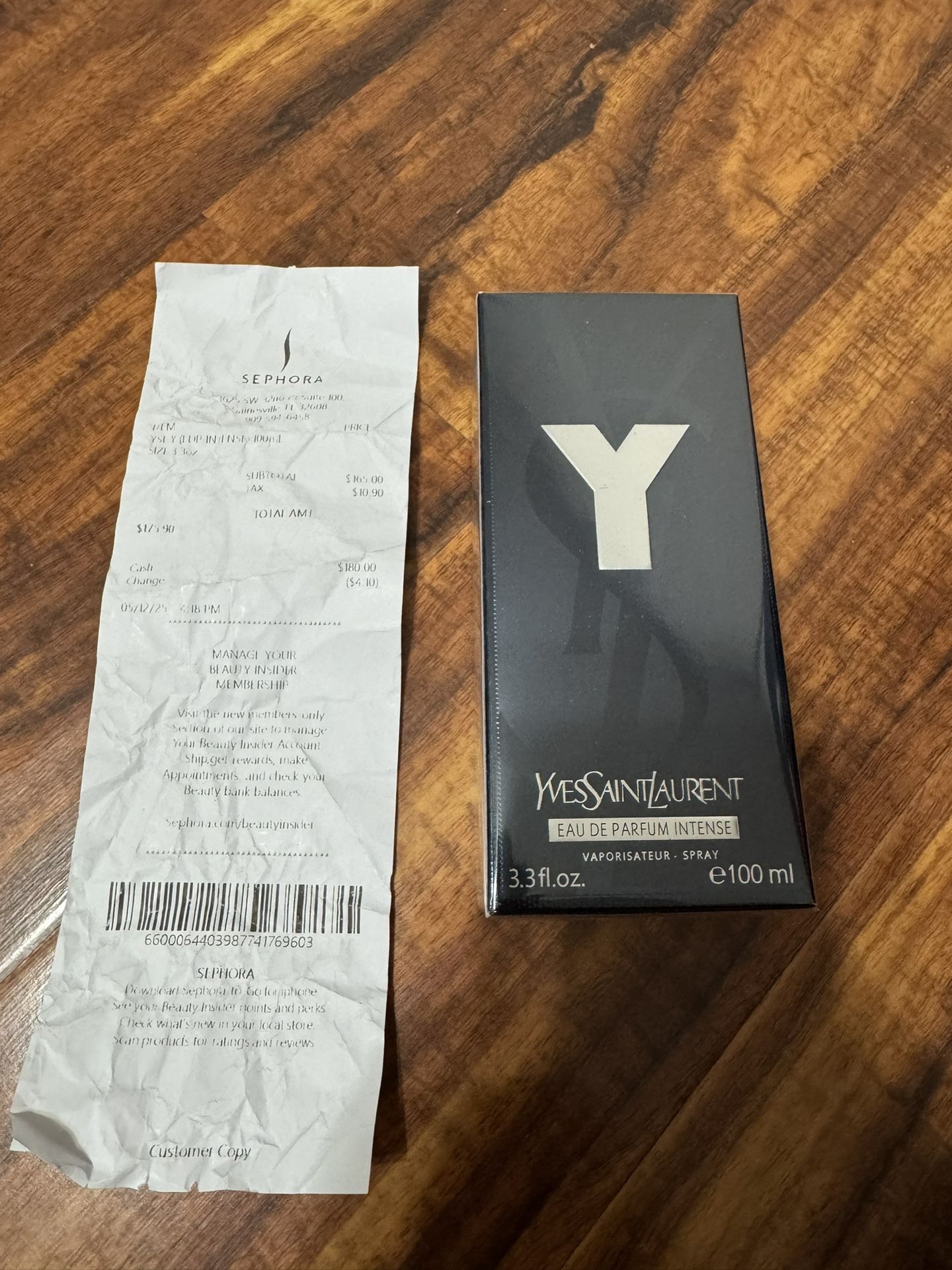 YSL Cologne Intense  