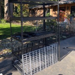 2x 4'x6' Metal Shelves 