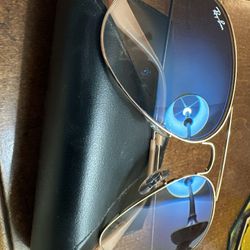 Ray-Ban Aviator Sunglasses 001/3F RB3025 58-14mm Gold Frame & Blue Gradient Lens