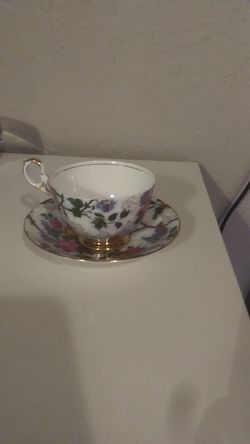 Old royal Bone China tea cup and plate