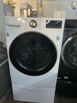 LG ThinQ Washer with Pedestal