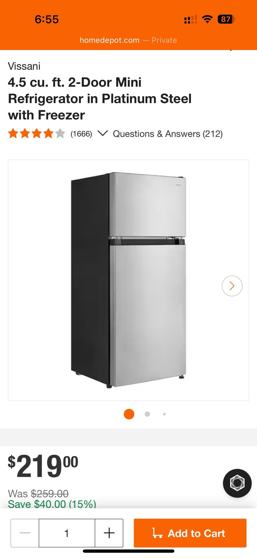 Mini Fridge With Freezer