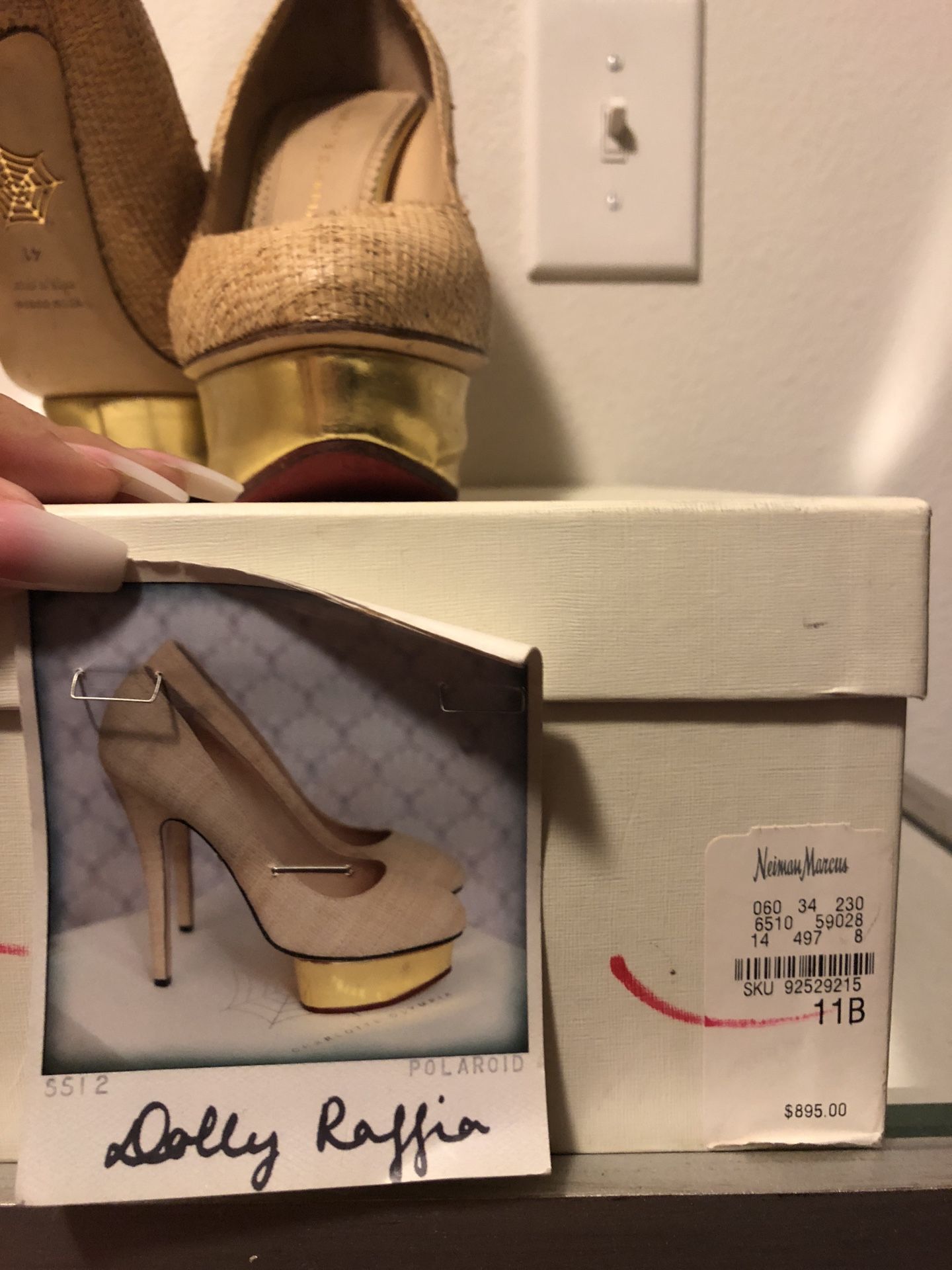 Charlotte Olympia “Dolly Raffia” size 11