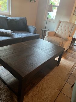 Solid wood coffee table