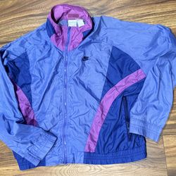 Vintage Retro 80s Nike Womens Purple Pink Blue Grey Tag Jacket M