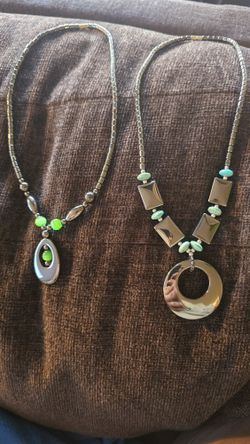 Vintage Hematite Costume Jewelry Necklaces 
