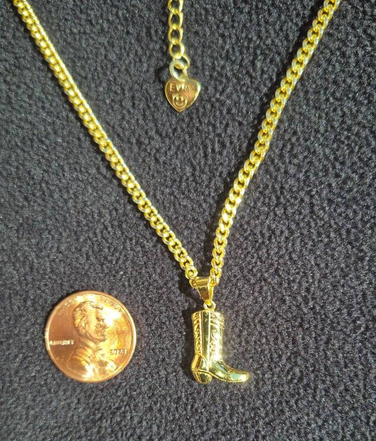 Necklace, Boot, Western, Cowboy, Cowgirl, Pendant, Charm