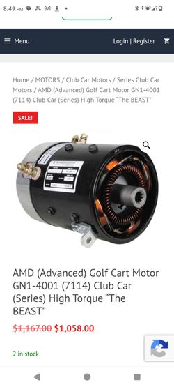 Golf car electric motor