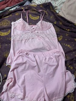Pink Lace Cami and Shorts Pajama Set