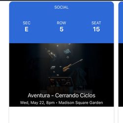 Aventura Concert Tickets