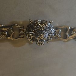 Tiger Stainless Steel Bracelet 8" Stewart&Nellis Pick Up