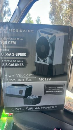 High velocity cooling fan/swamp cooler