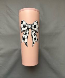 Soccer Bow 24oz Stainless Steel Tumbler