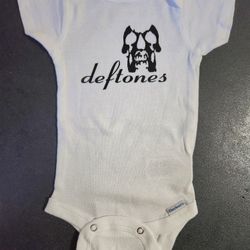 Deftones Baby Band Onesie Onepiece Bodysuit 0-3 Months Band New