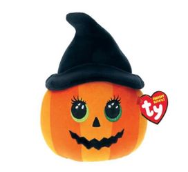 Ty Squishy Beanies Pumpkin Witch New
