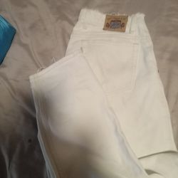 Authentic White Silver Tab Levi's Jeans