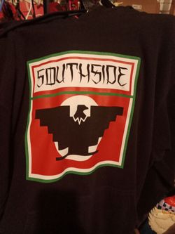 2x Cesar Chavez hoodie with south side on the front