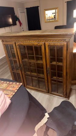 Wooden Display Cabinet And Dresser
