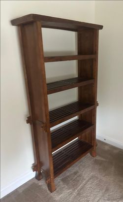 SOLID WOOD BOOKSHELF.